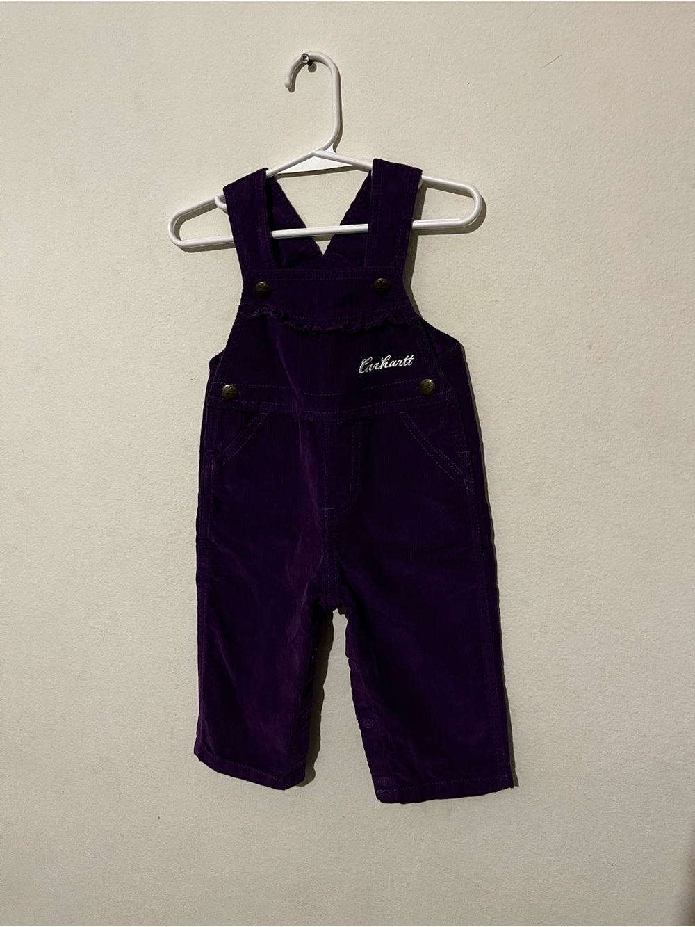 Carhartt 12 months Deep Purple Corduroy Kids Overalls